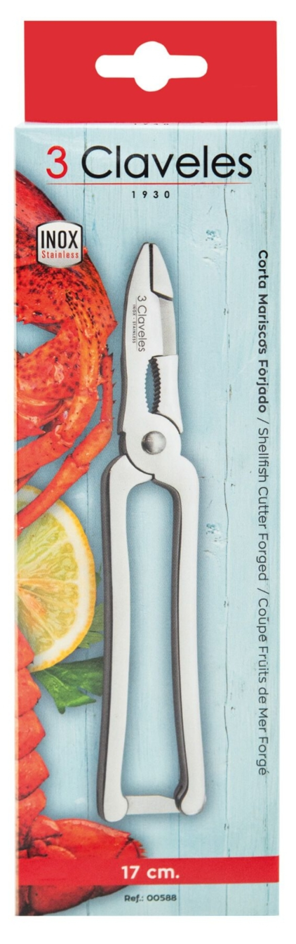 Jouselliset äyriäissakset, 17 cm - 3 Claveles