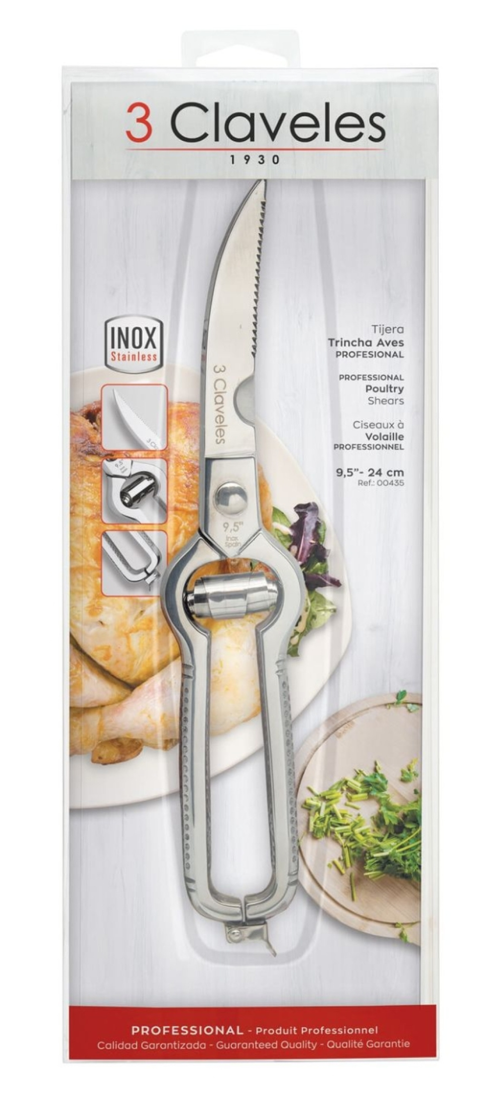 Ammattimaiset siipikarjasakset jousella - 3 Claveles