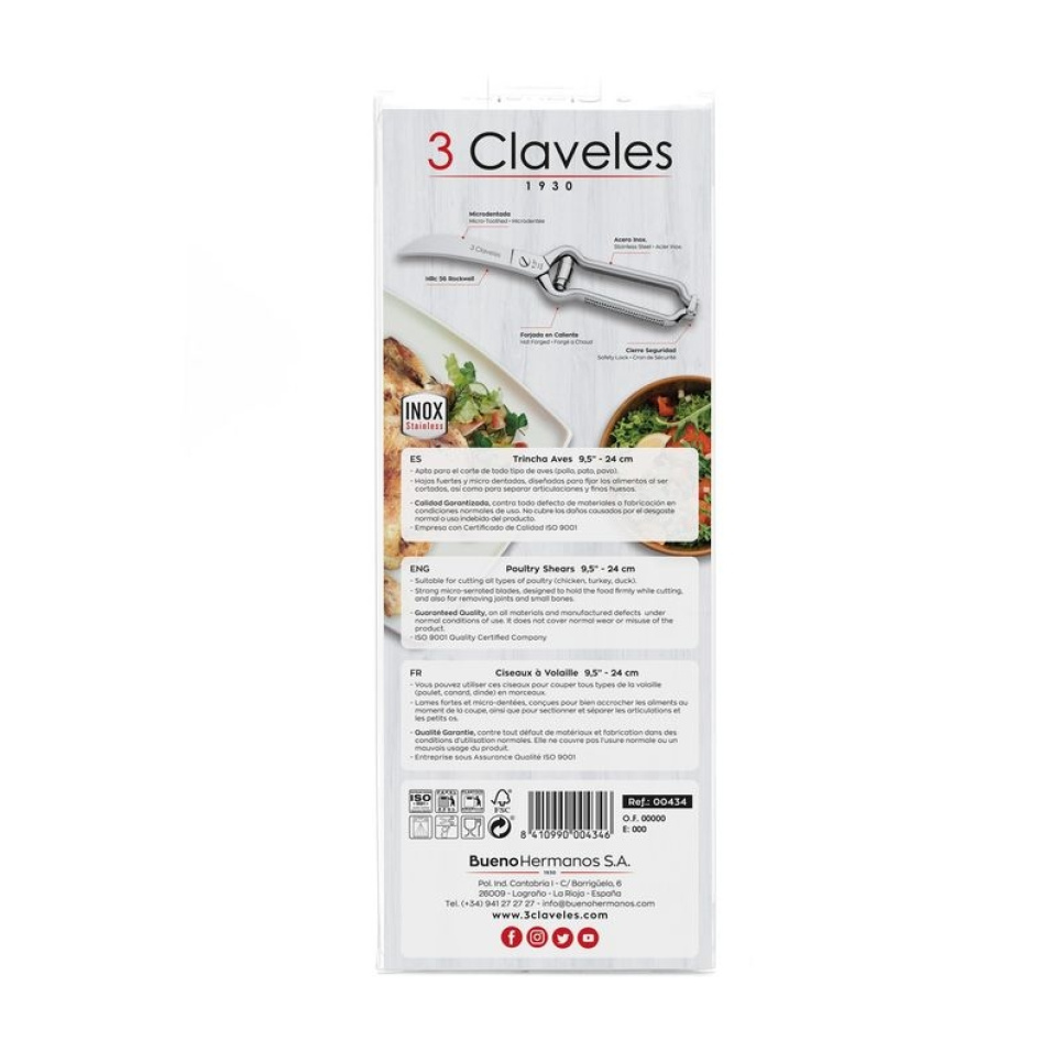 Siipikarjasakset jousella - 3 Claveles