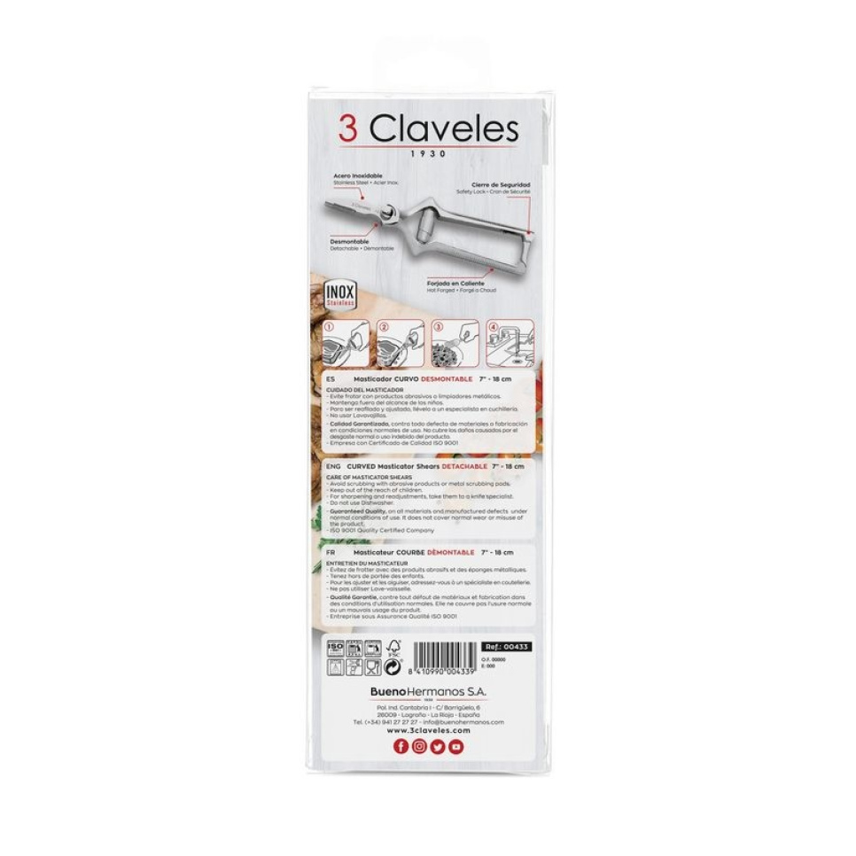 Pyöreät sakset raa’alle lihalle - 3 Claveles