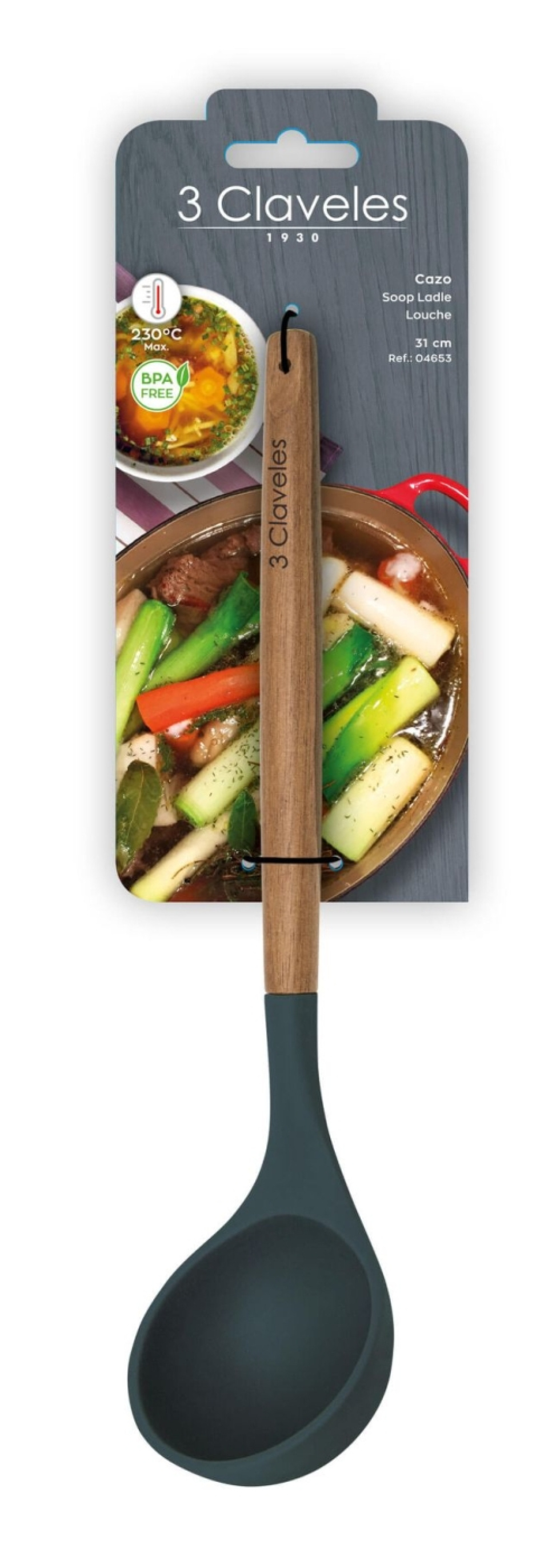 Kauha, 31 cm - 3 Claveles