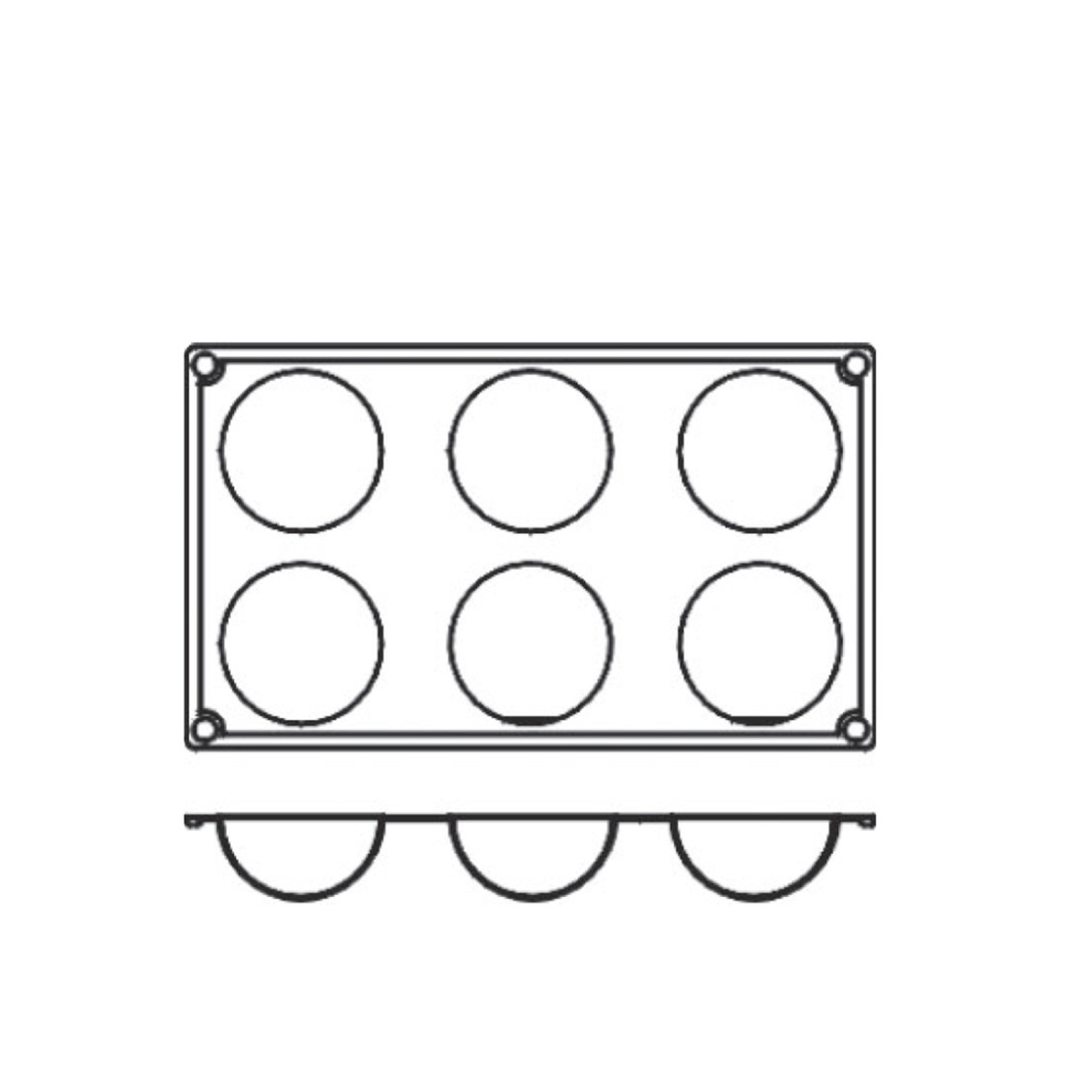 Leivontavuoka silikonia, puolipallo, 6 kpl - Pavoni Leivontavuoka silikonia, puolipallo, 6 kpl - Pavoni
