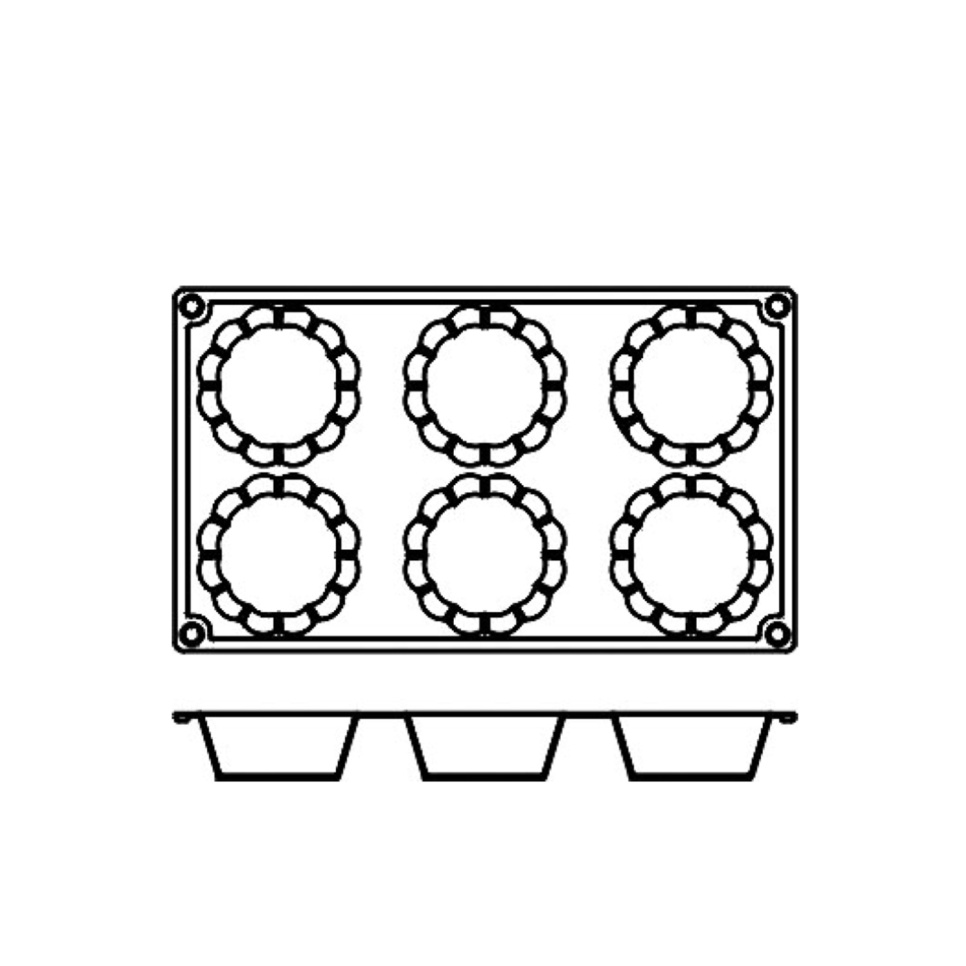 Leivontavuoka silikonia, matala briossi, 6 kpl – Pavoni Leivontavuoka silikonia, matala briossi, 6 kpl – Pavoni