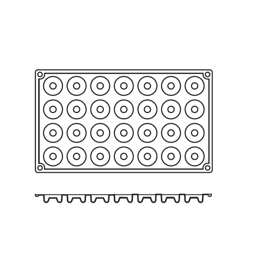 Leivontavuoka silikonia, pieni savariini, 28 kpl - Pavoni Leivontavuoka silikonia, pieni savariini, 28 kpl - Pavoni