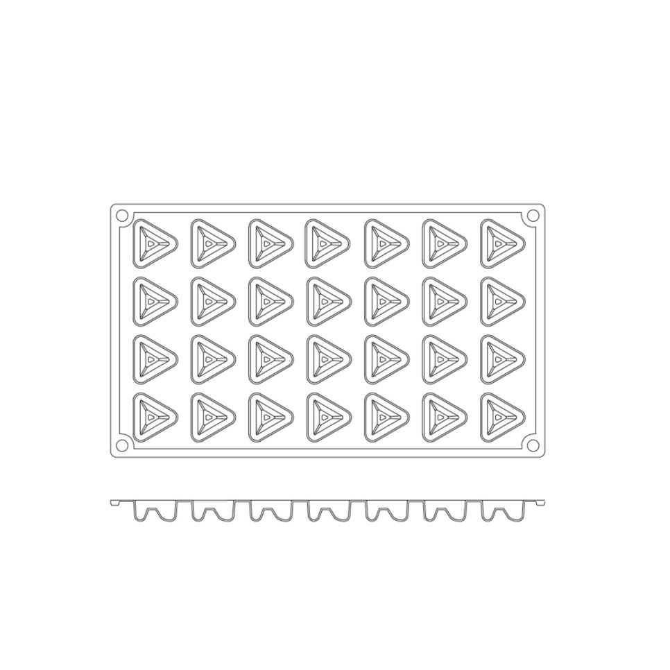 Leivontavuoka silikonia, pieni kolmion muotoinen savariini, 28 kpl - Pavoni Leivontavuoka silikonia, pieni kolmion muotoinen savariini, 28 kpl - Pavoni