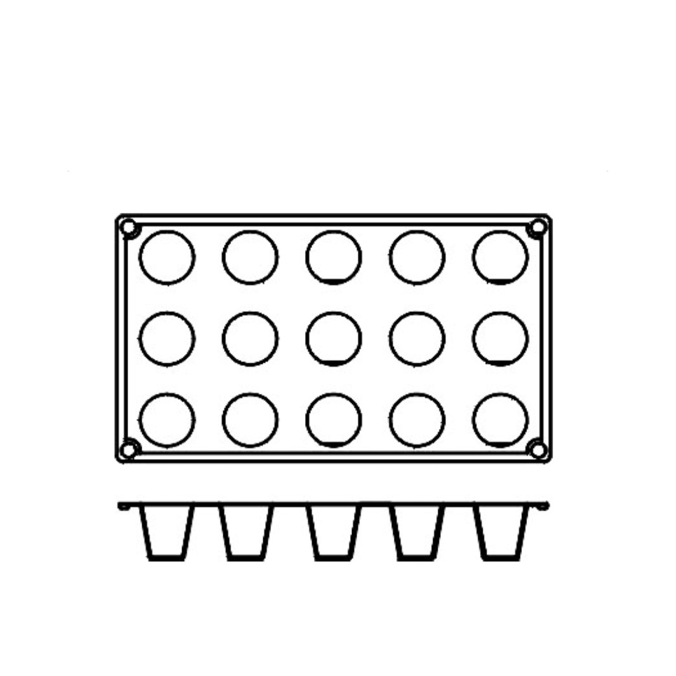 Leivontavuoka silikonia, pieni kartio, 15 kpl - Pavoni Leivontavuoka silikonia, pieni kartio, 15 kpl - Pavoni
