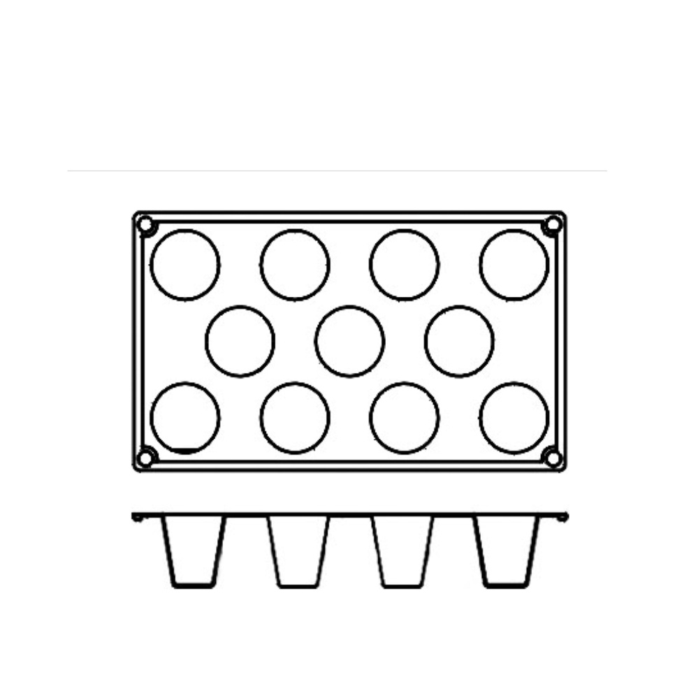 Leivontavuoka silikonia, kartio, 11 kpl - Pavoni Leivontavuoka silikonia, kartio, 11 kpl - Pavoni