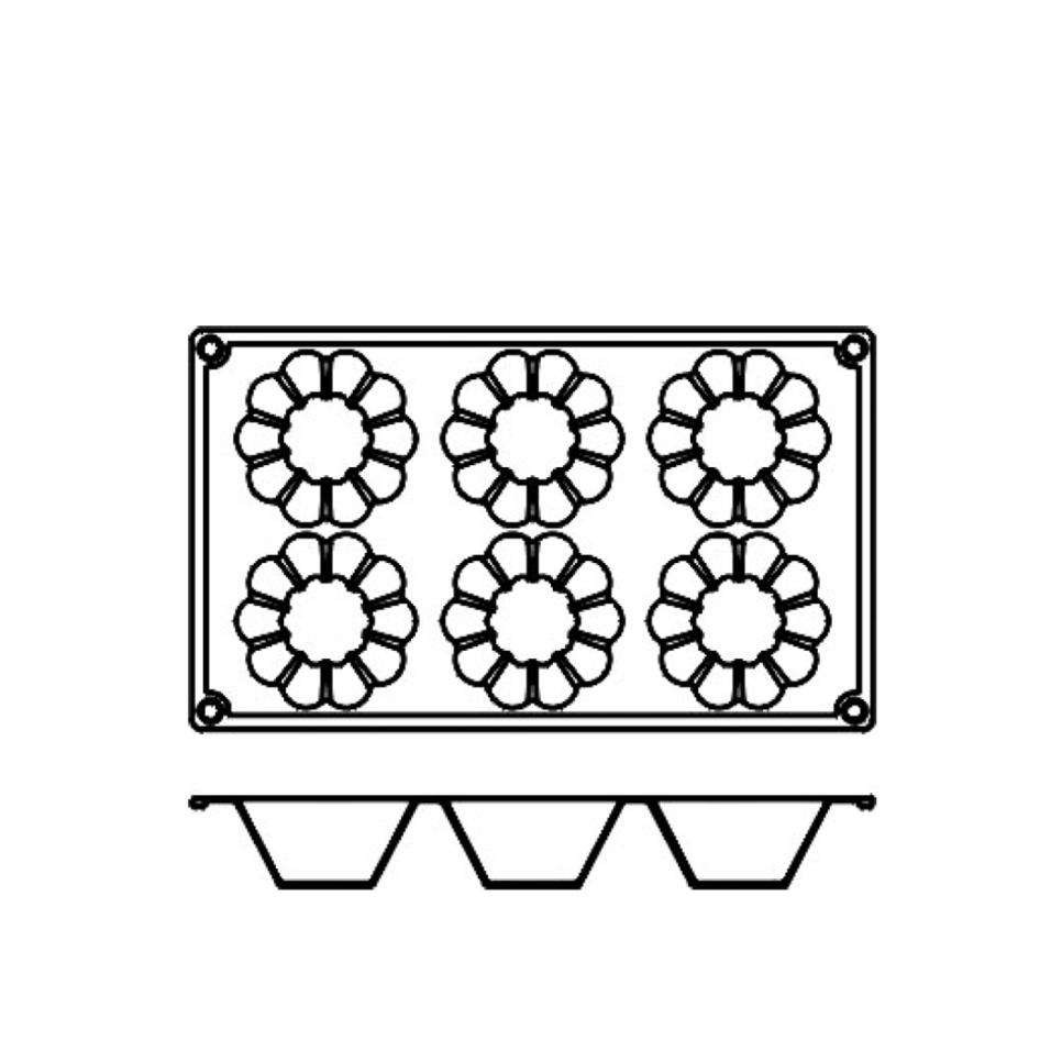 Leivontavuoka silikonia, syvä briossi, 6 kpl - Pavoni Leivontavuoka silikonia, syvä briossi, 6 kpl - Pavoni