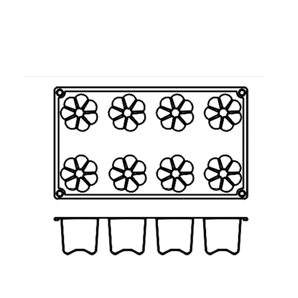 Leivontavuoka silikonia, Bavarese, 15 kpl - Pavoni Leivontavuoka silikonia, Bavarese, 15 kpl - Pavoni