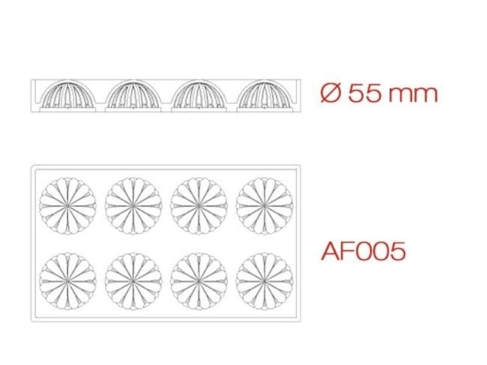 Silikonimuotti, PavoDuo, pallo AF005 - Pavoni