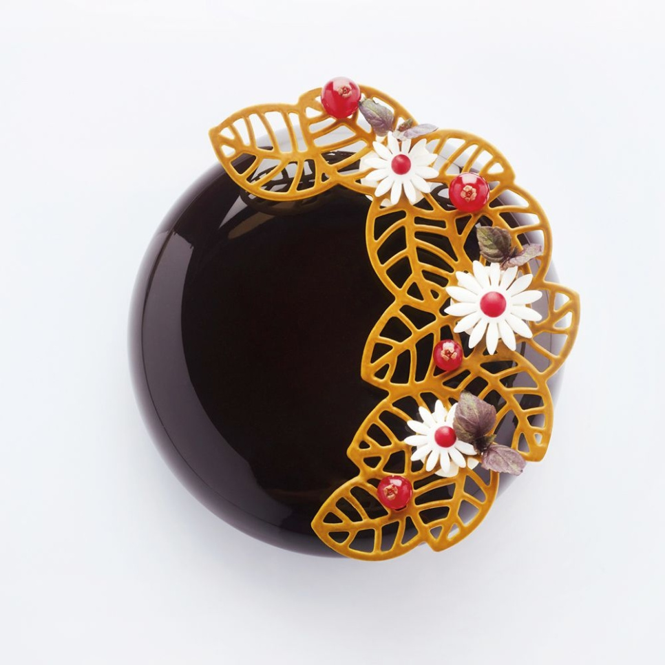 Silikonimuoto Tuile PR001: lle, lehdet seppele, pavodecor - Pavoni