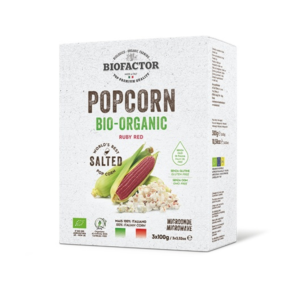 Punaiset popcorn-jyvät, luomu, 500 grammaa ryhmässä Ruoanlaitto / Mausteet & Aromit / Mausteet @ KitchenLab (1840-21854)