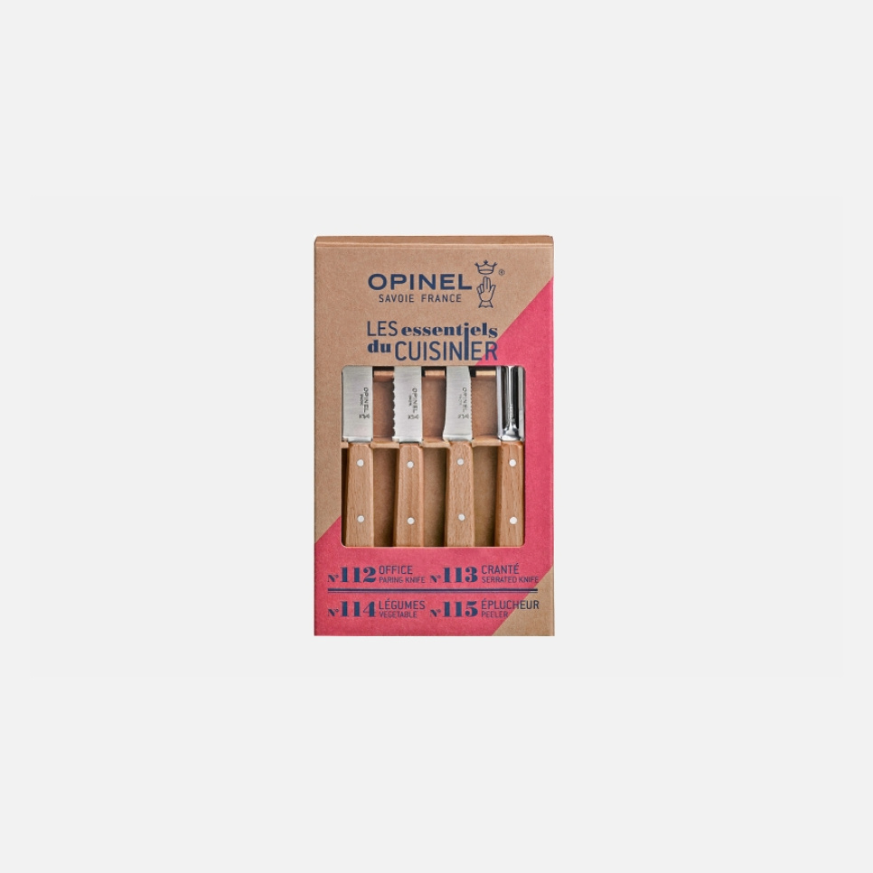 Neljäosainen veitsisarja, Nature, Essentials - Opinel ryhmässä Ruoanlaitto / Keittiöveitset / Veitsisetit @ KitchenLab (1861-22650)
