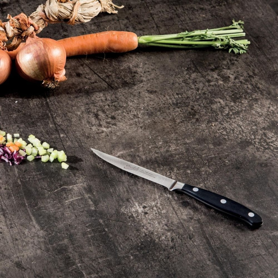 Sahalaitainen pihviveitsi, 11 cm, Adhoc Glossy Black - Berkel