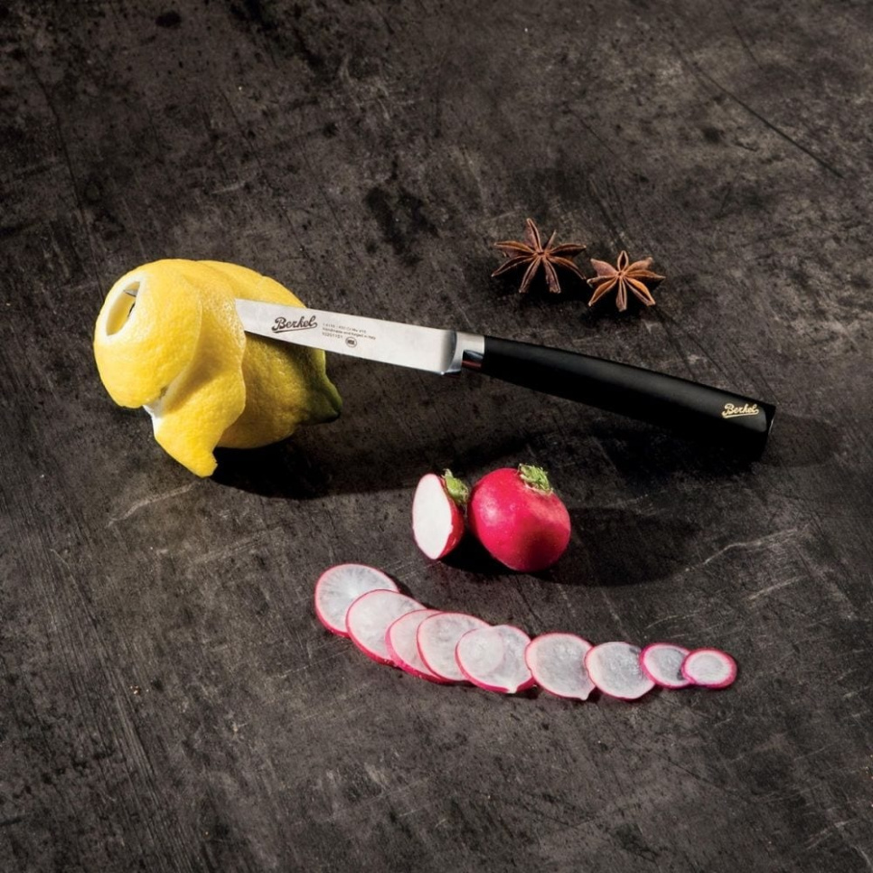 Kuorintaveitsi, 11 cm, Elegance Glossy Black - Berkel