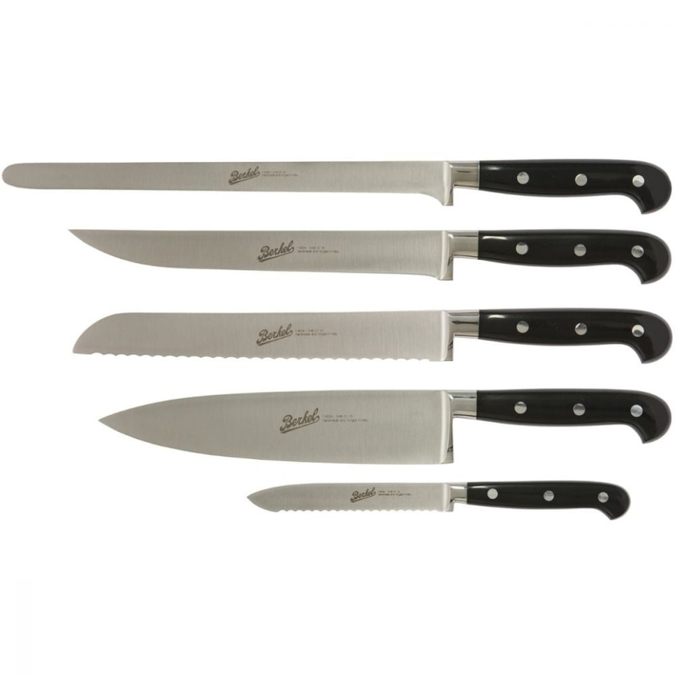 Viisiosainen veitsisarja, Adhoc Glossy Black - Berkel ryhmässä Ruoanlaitto / Keittiöveitset / Veitsisetit @ KitchenLab (1870-23982)