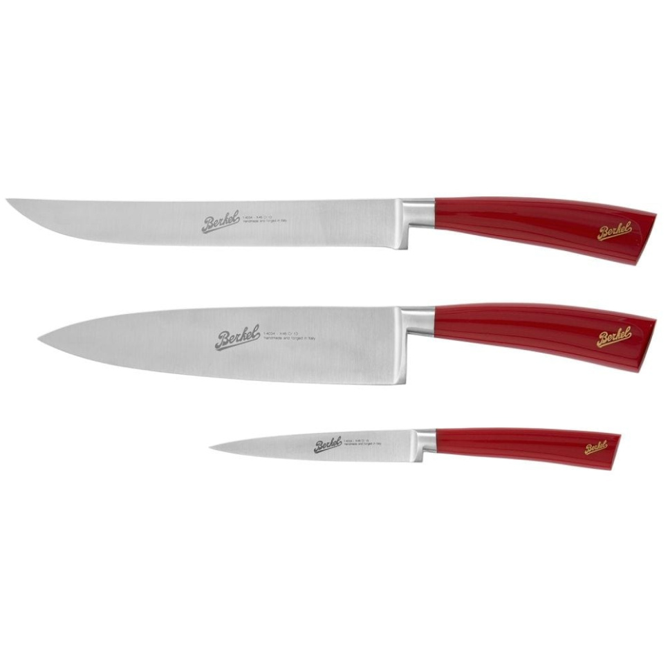 Kolmeosainen veitsisarja, Elegance Red - Berkel ryhmässä Ruoanlaitto / Keittiöveitset / Veitsisetit @ KitchenLab (1870-23990)