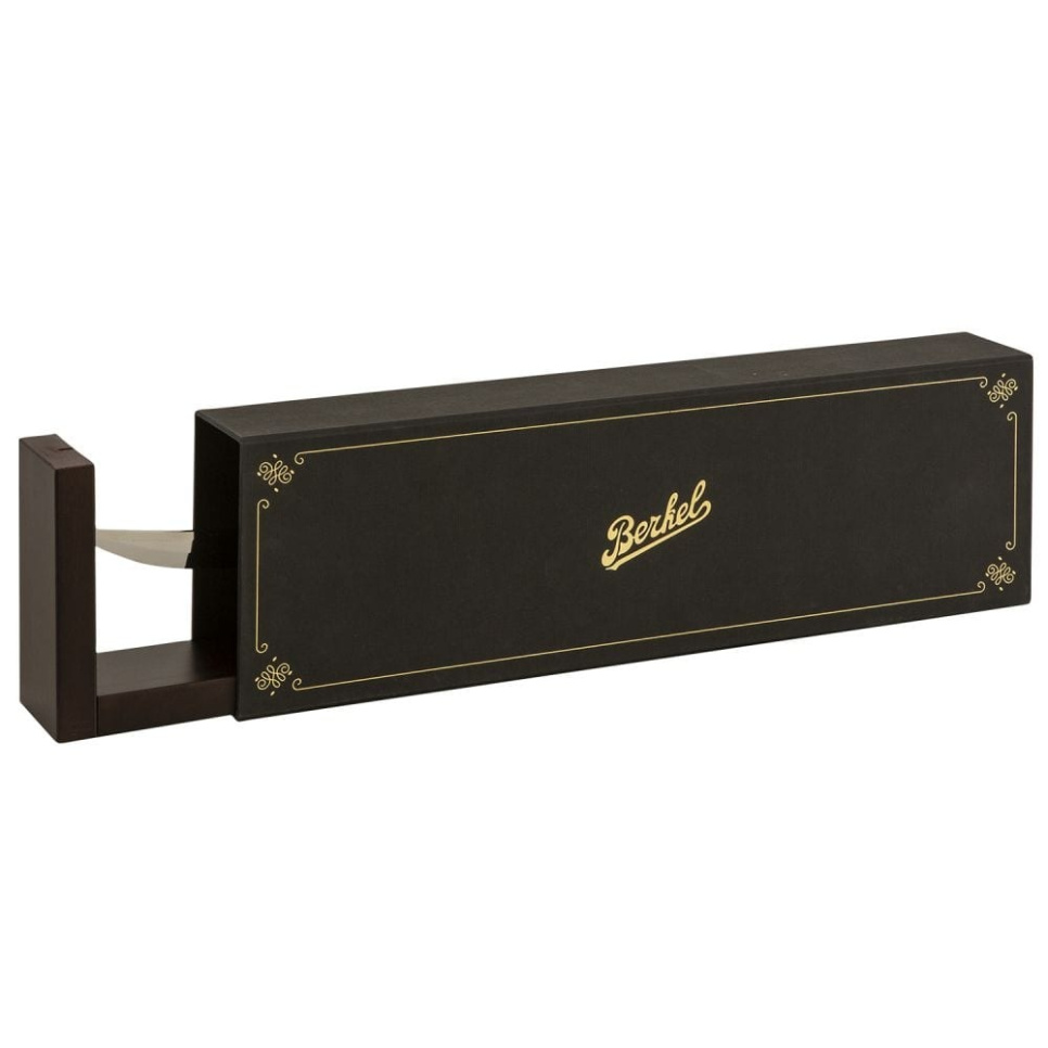 Samppanjasapeli puisella jalustalla, 52 cm, Elegance Black Buffalo Horn - Berkel