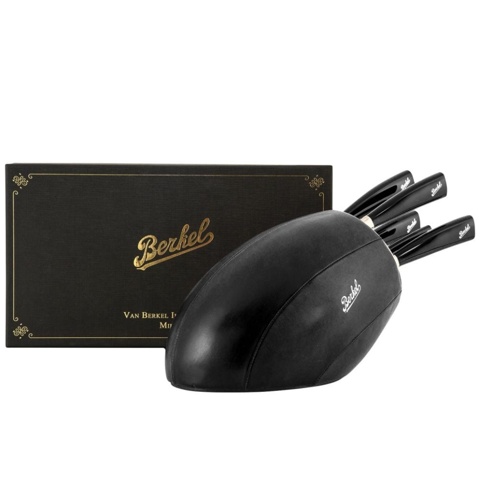 Nahkainen veitsiteline viidellä veitsellä, Elegance Black - Berkel