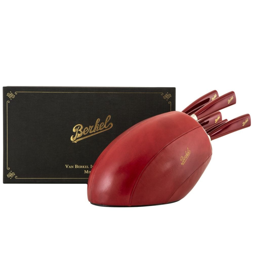 Nahkainen veitsiteline viidellä veitsellä, Elegance Red - Berkel