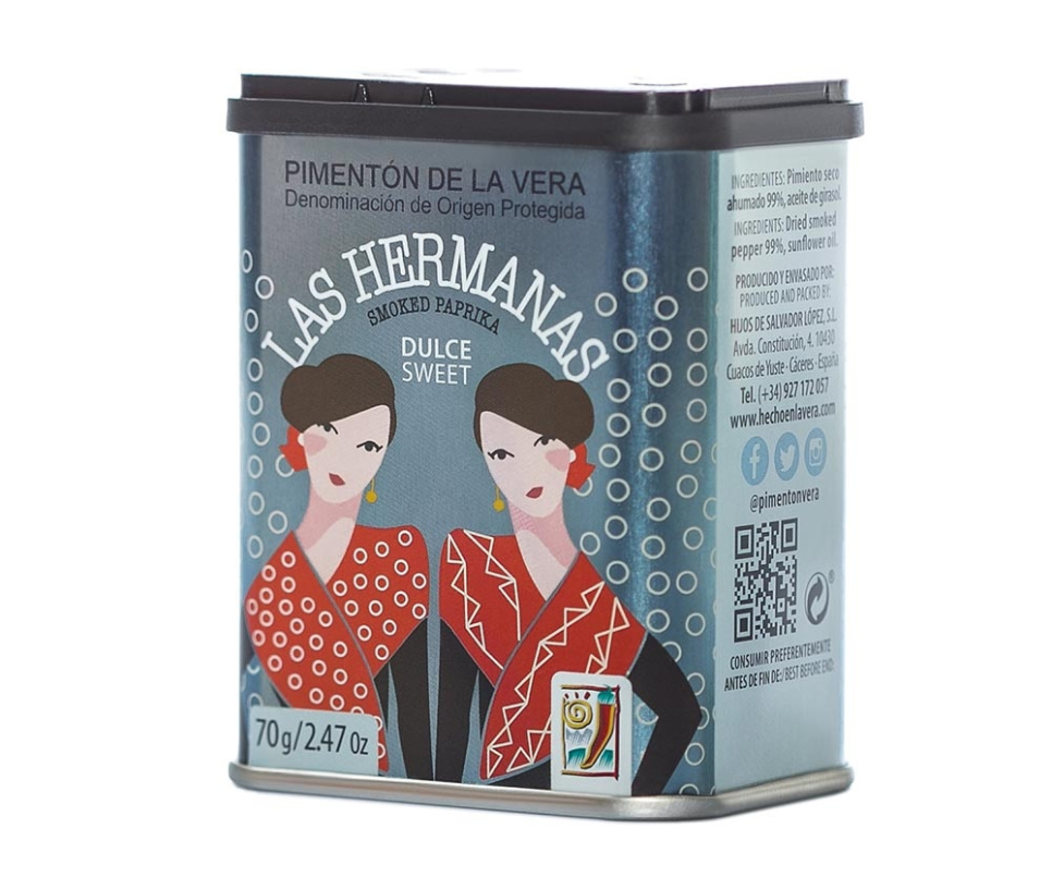 Savupaprikajauhe, Pimentón de la Vera dulce, 70 grammaa - Las Hermanas ryhmässä Ruoanlaitto / Tuontituotteet @ KitchenLab (1971-26841)