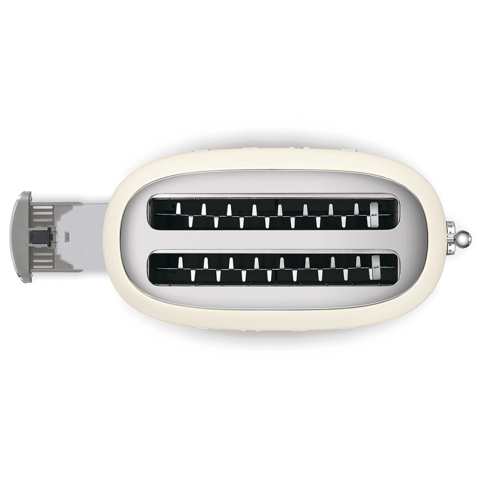 Leivänpaahdin, 4 levyä, pitkät lokerot, Creme - Smeg