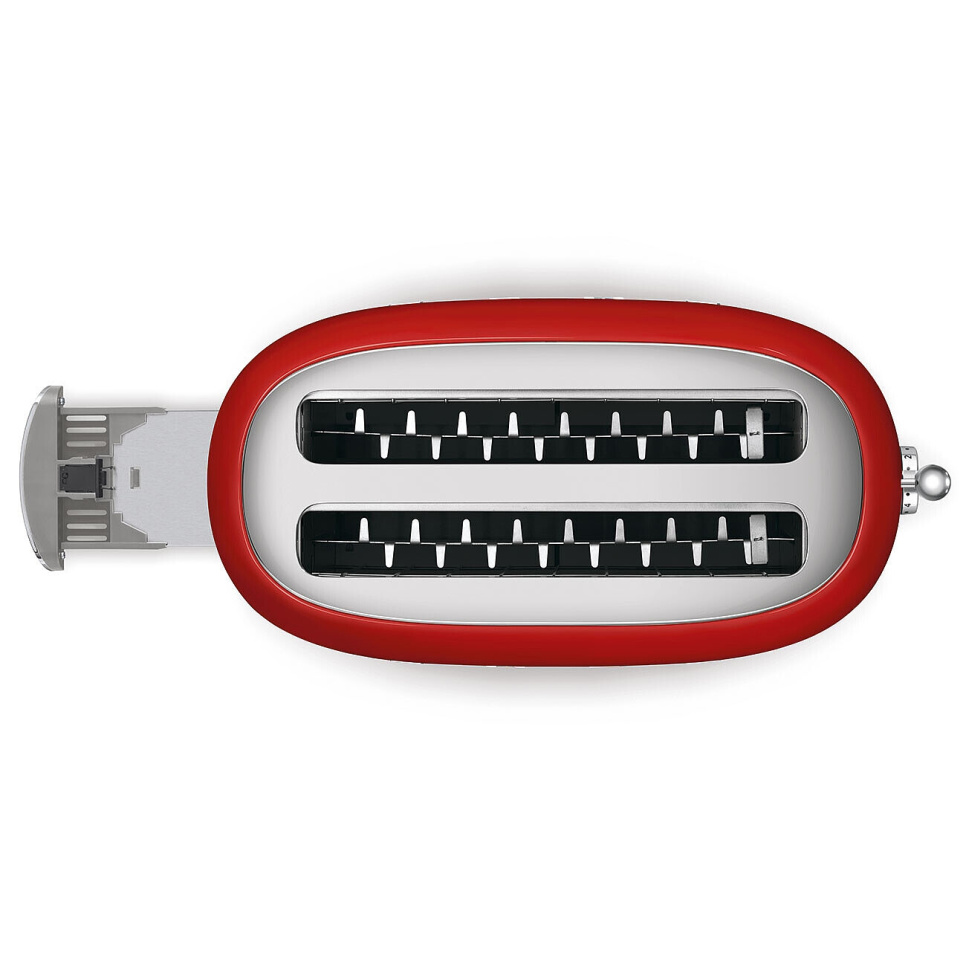 Leivänpaahdin, 4 levyä, pitkät lokerot, punainen - Smeg