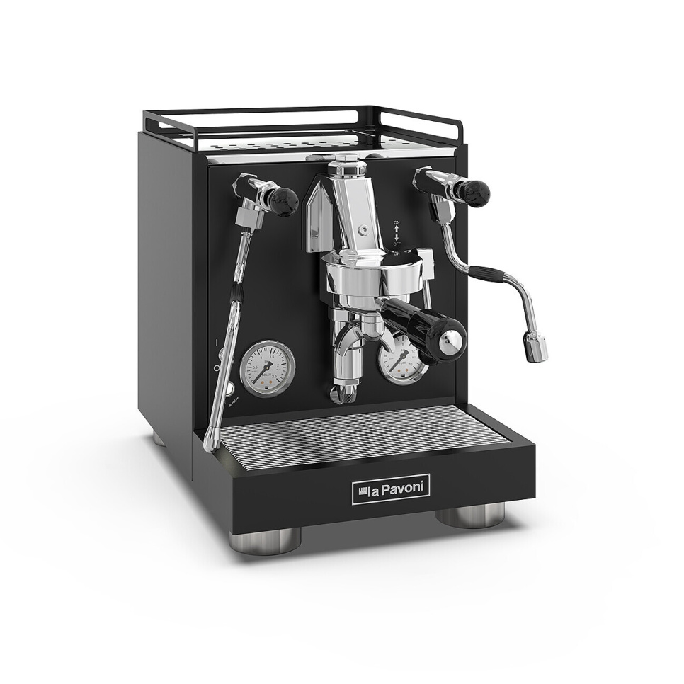 Espressokone Cellini Evoluzione, musta - La Pavoni ryhmässä Tee & Kahvi / Kahvinkeitto / Espressokeittimet @ KitchenLab (1984-31507)