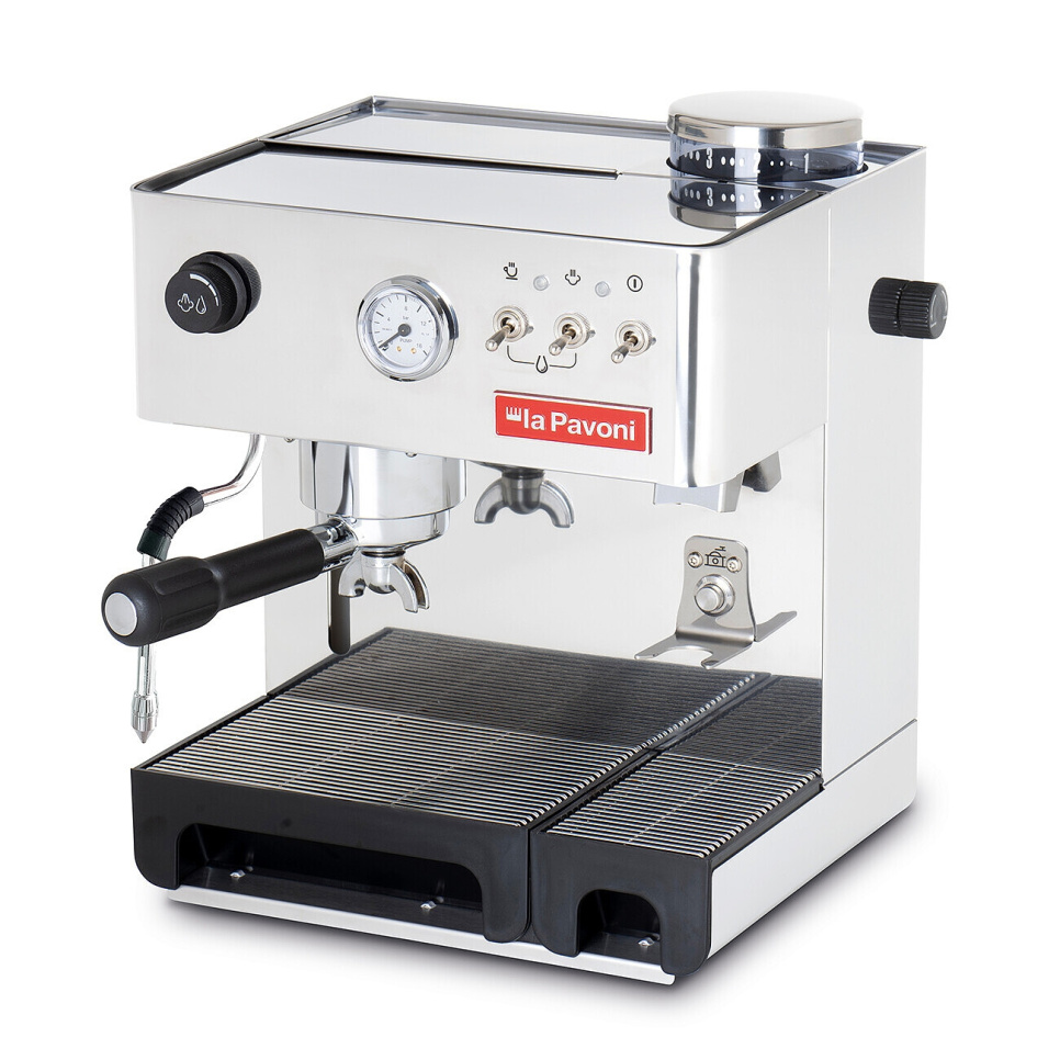 Espressokone sisäänrakennetulla myllyllä Domus Bar, - La Pavoni ryhmässä Tee & Kahvi / Kahvinkeitto / Espressokeittimet @ KitchenLab (1984-31512)