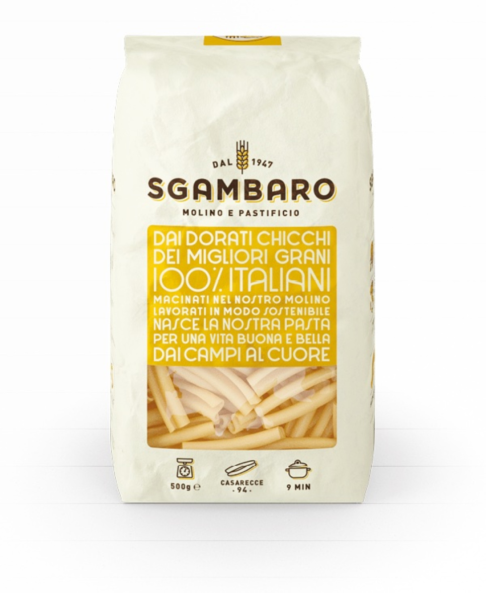 Casarecce Linea Gialla Marco Aurelio, 500g - Sgambaro ryhmässä Ruoanlaitto / Tuontituotteet @ KitchenLab (2022-28321)