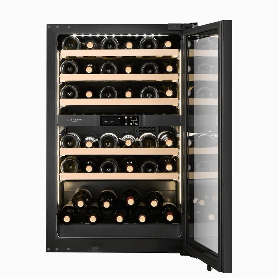 Viinikaappi Kitchen Integrated 90, Kaksi vyöhykettä - Vigneron
