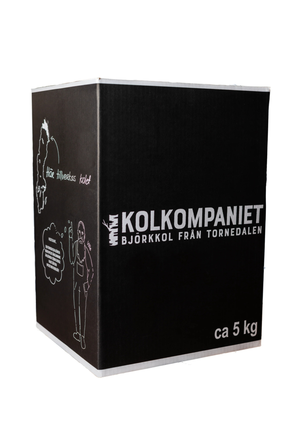 Koivuhiili Tornedalenista, 5 kg - Kolkompaniet ryhmässä Grillit, Liedet & Uunit / Grillihiilet & briketit / hiili @ KitchenLab (2169-28563)