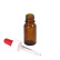 Ruskea tippapullo, jossa lasipipetti, 10 ml Ruskea tippapullo, jossa lasipipetti, 10 ml