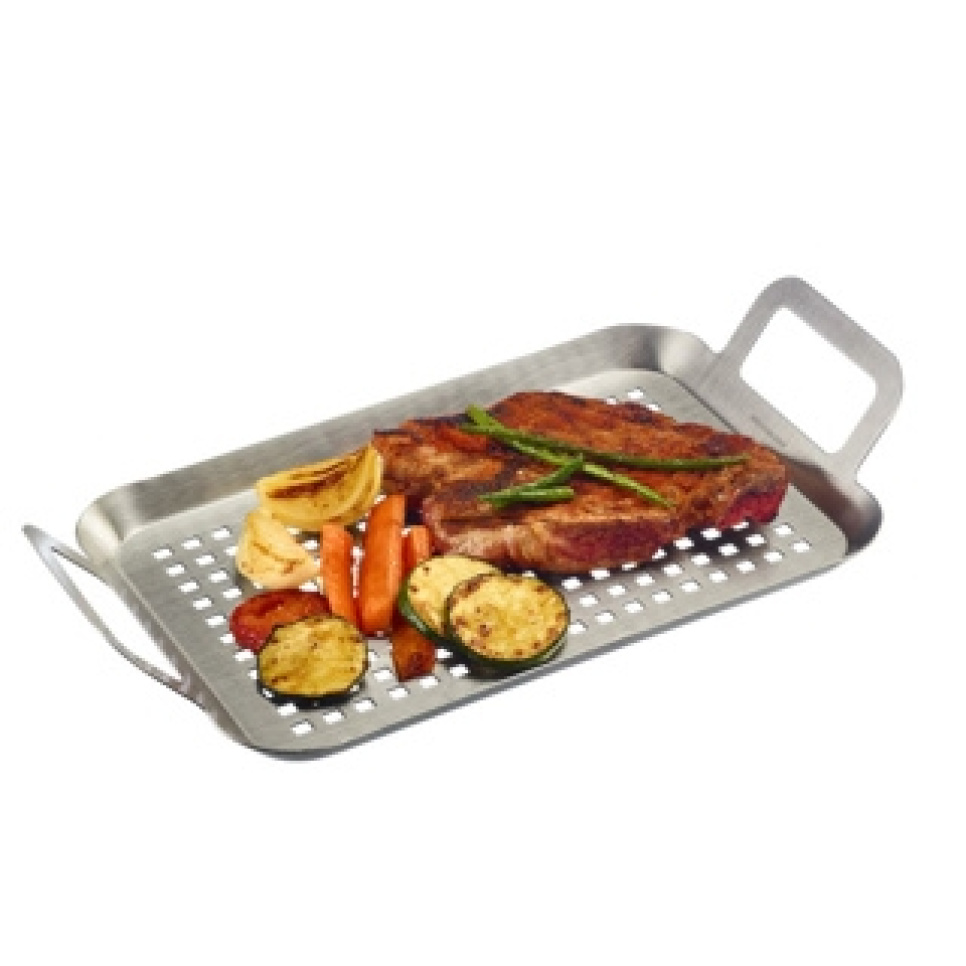 Rei\'itetty ruostumattomasta teräksestä valmistettu grillilevy, 34 x 19 cm - Westmark Rei\'itetty ruostumattomasta teräksestä valmistettu grillilevy, 34 x 19 cm - Westmark