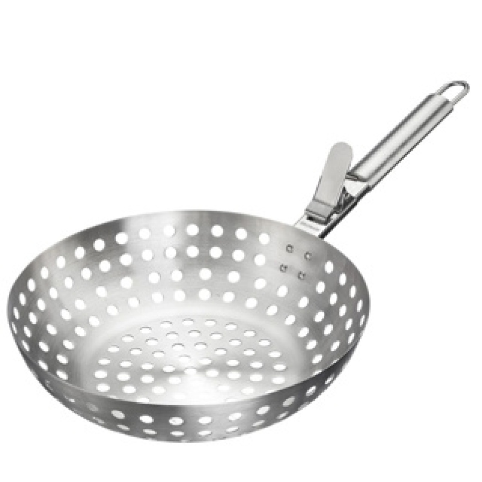 Rei\'itetty ruostumattomasta teräksestä valmistettu grillikori irrotettavalla kahvalla, 28 cm - Westmark ryhmässä Grillit, Liedet & Uunit / Grillitarvikkeet / Grilliritilät @ KitchenLab (2190-32122)