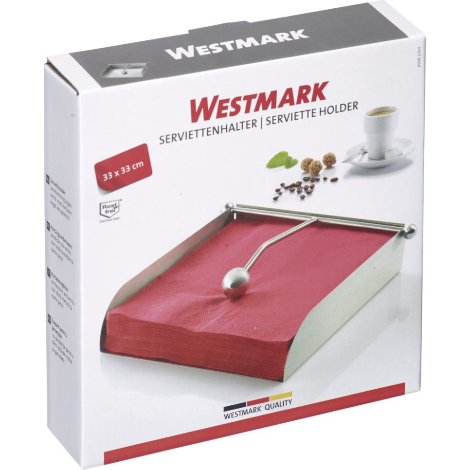 Ruostumattomasta teräksestä valmistettu lautasliinateline - Westmark Ruostumattomasta teräksestä valmistettu lautasliinateline - Westmark