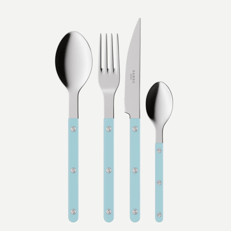 Ruokailuvälinesarja, 4 kpl, Bistrot, Pastel Blue - Sabre Paris ryhmässä Kattaus / Aterimet / Aterinsetit @ KitchenLab (2195-30346)