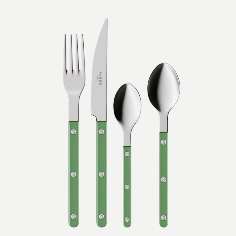 Ruokailuvälinesarja, 24 kpl, Bistrot Pearly, Garden green - Sabre Paris ryhmässä Kattaus / Aterimet / Aterinsetit @ KitchenLab (2195-32320)