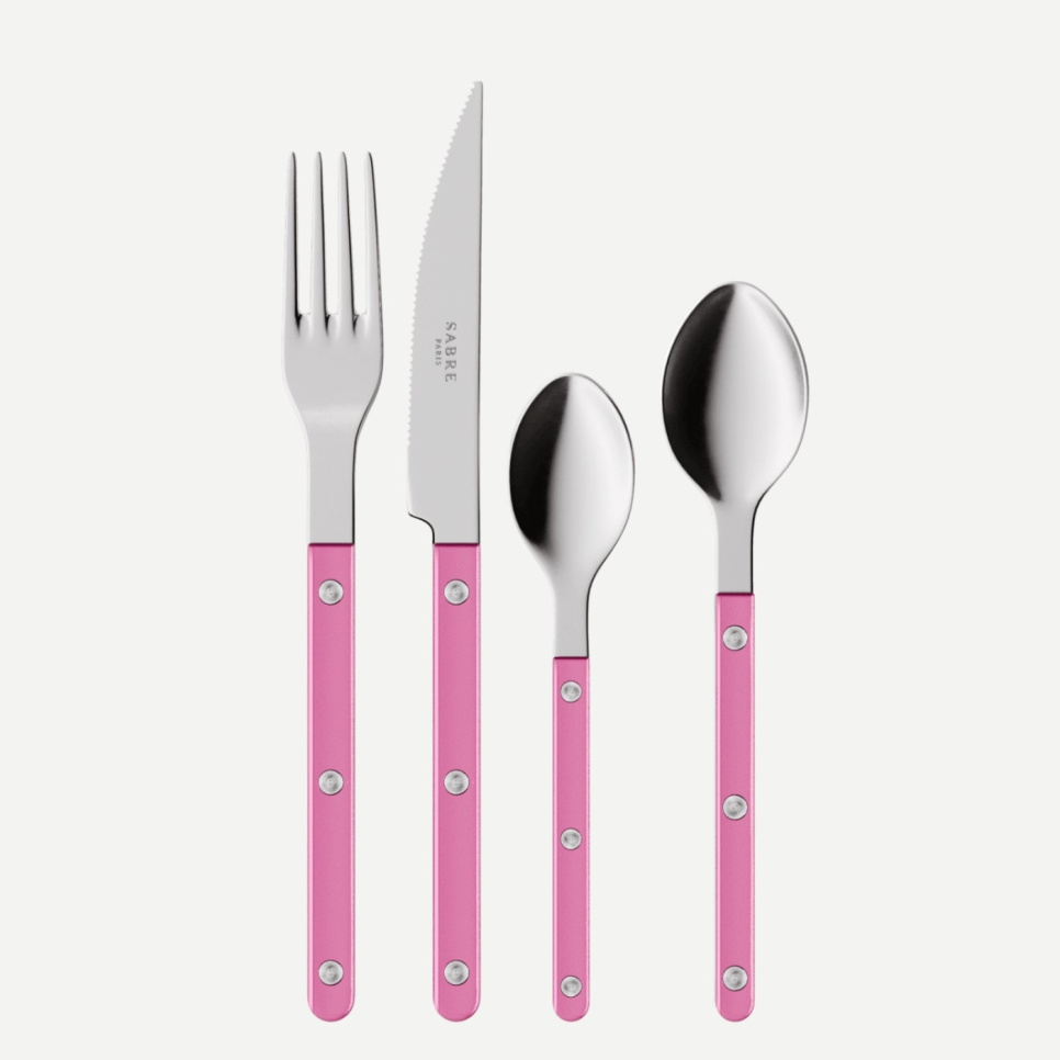 Ruokailuvälinesarja, 24 kpl, Bistrot Pearly, Pink - Sabre Paris ryhmässä Kattaus / Aterimet / Aterinsetit @ KitchenLab (2195-32329)