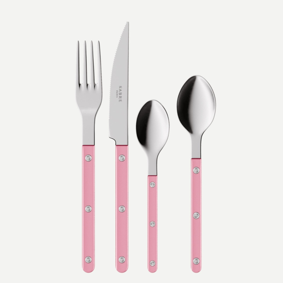 Ruokailuvälinesarja, 24 kpl, Bistrot Pearly, Soft pink - Sabre Paris ryhmässä Kattaus / Aterimet / Aterinsetit @ KitchenLab (2195-32332)