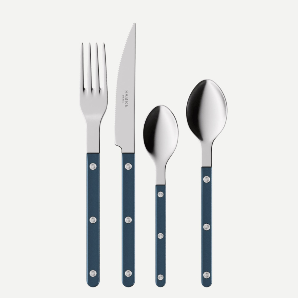 Ruokailuvälinesarja, 24 kpl, Bistrot Pearly, Steel blue - Sabre Paris ryhmässä Kattaus / Aterimet / Aterinsetit @ KitchenLab (2195-32333)