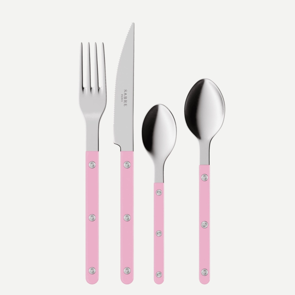 Ruokailuvälinesarja, 24 kpl, Bistrot, Pink - Sabre Paris ryhmässä Kattaus / Aterimet / Aterinsetit @ KitchenLab (2195-32346)