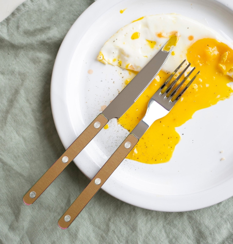 Ruokailuvälinesarja, 4 kpl, Bistrot Pearly, Caramel - Sabre Paris