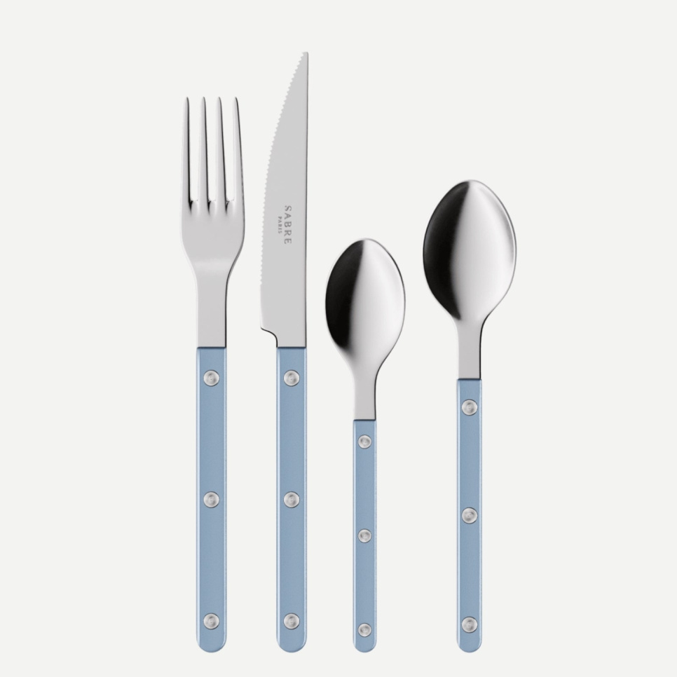 Ruokailuvälinesarja, 4 kpl, Bistrot Pearly, Light blue - Sabre Paris ryhmässä Kattaus / Aterimet / Aterinsetit @ KitchenLab (2195-32358)