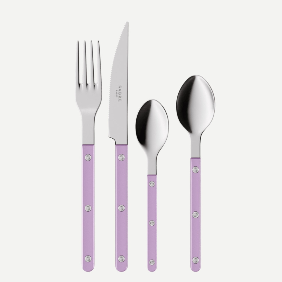Ruokailuvälinesarja, 4 kpl, Bistrot Pearly, Lilac - Sabre Paris ryhmässä Kattaus / Aterimet / Aterinsetit @ KitchenLab (2195-32359)