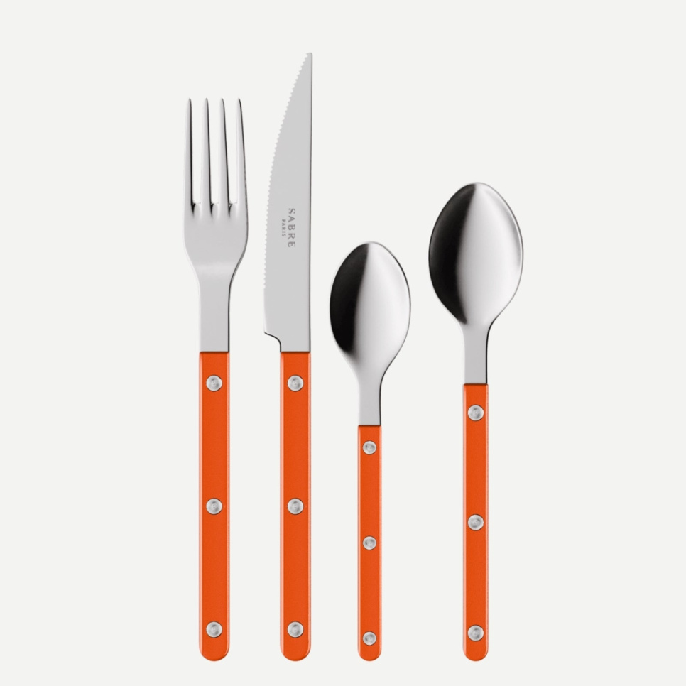 Ruokailuvälinesarja, 4 kpl, Bistrot Pearly, Orange - Sabre Paris ryhmässä Kattaus / Aterimet / Aterinsetit @ KitchenLab (2195-32362)