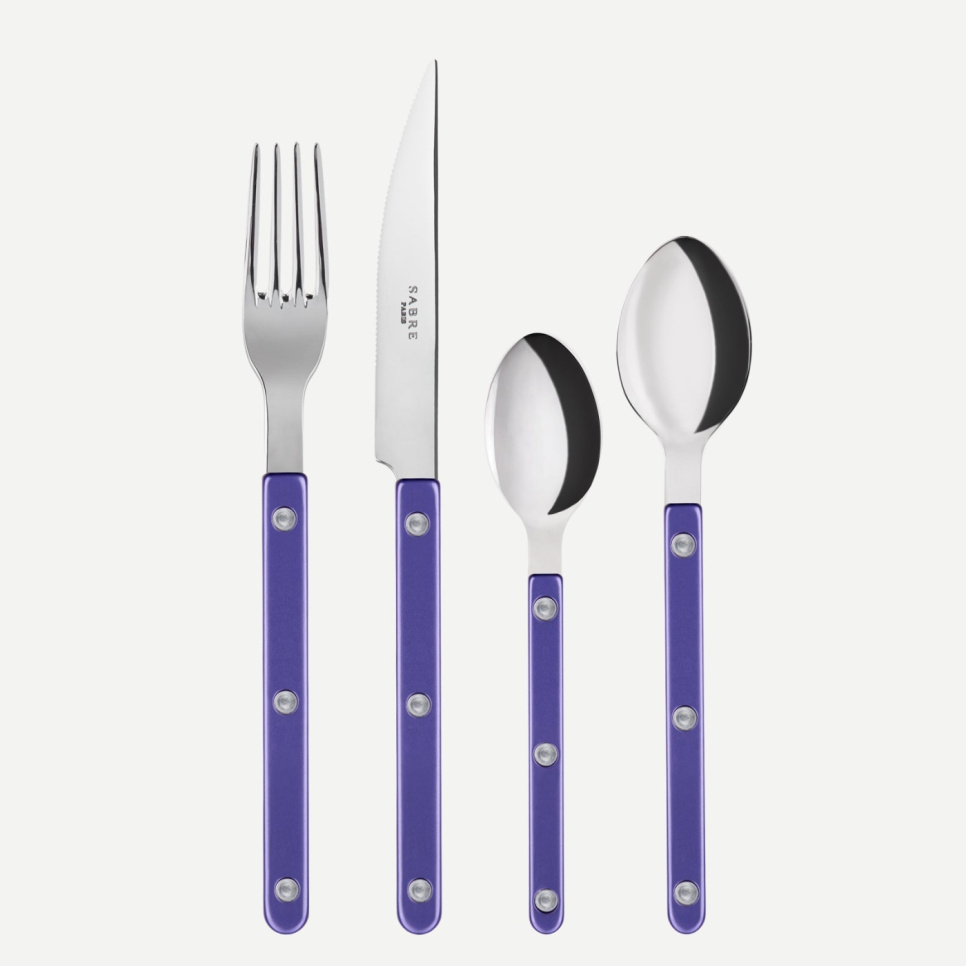 Ruokailuvälinesarja, 4 kpl, Bistrot Pearly, Purple - Sabre Paris ryhmässä Kattaus / Aterimet / Aterinsetit @ KitchenLab (2195-32365)
