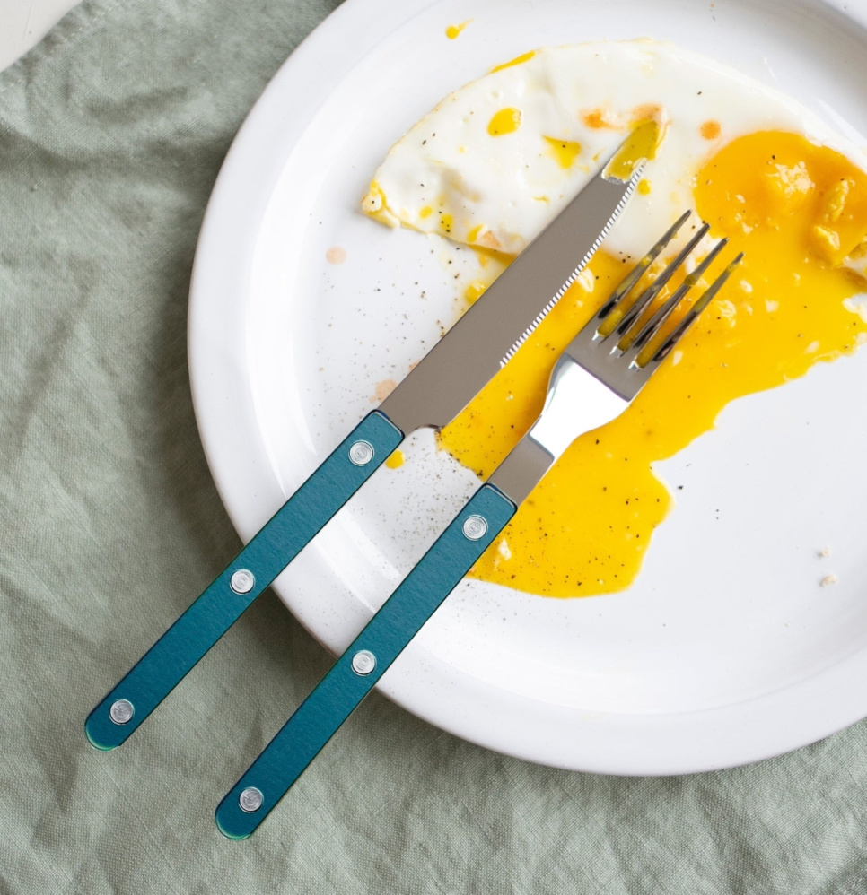Ruokailuvälinesarja, 4 kpl, Bistrot Pearly, Turquoise - Sabre Paris