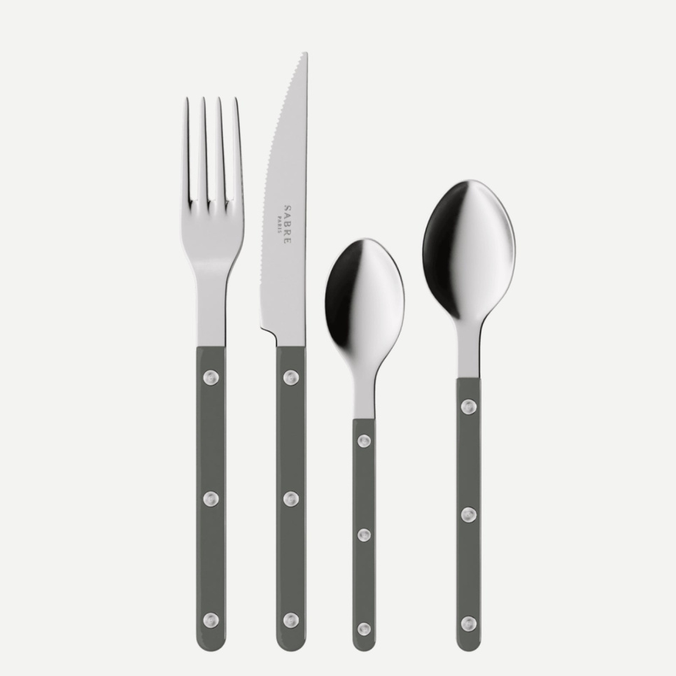 Ruokailuvälinesarja, 4 kpl, Bistrot, Dark grey - Sabre Paris ryhmässä Kattaus / Aterimet / Aterinsetit @ KitchenLab (2195-32374)