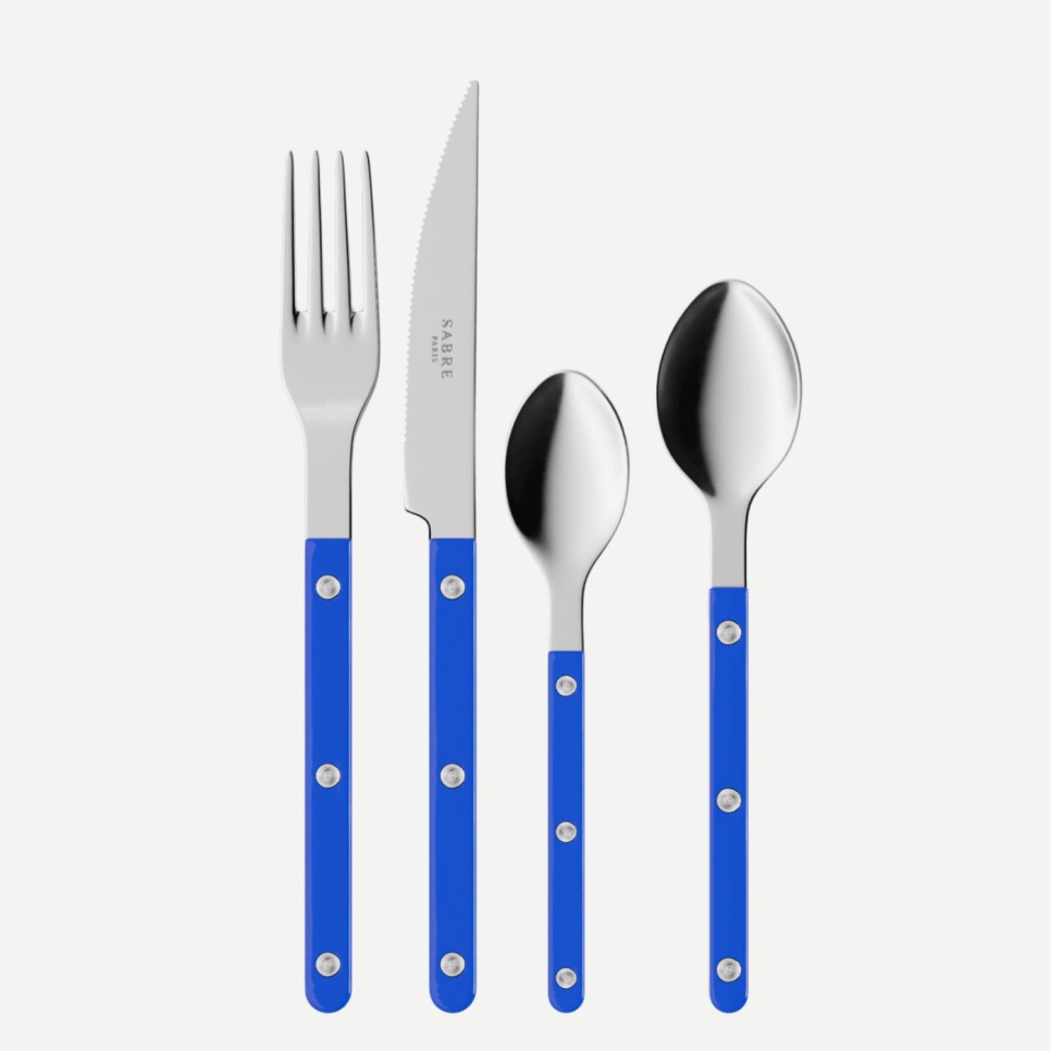 Ruokailuvälinesarja, 4 kpl, Bistrot, Lapis blue - Sabre Paris ryhmässä Kattaus / Aterimet / Aterinsetit @ KitchenLab (2195-32378)